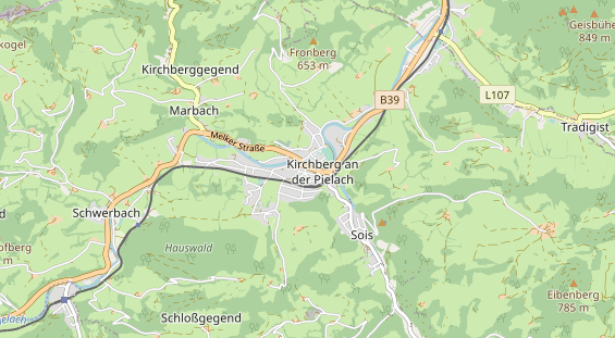 Destinazione dell'escursione sulla carta