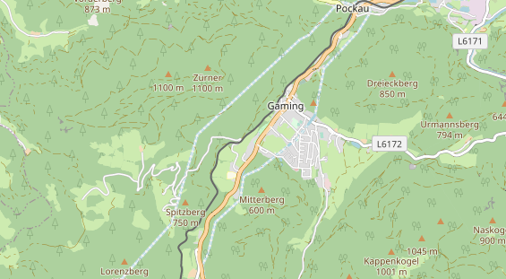 Destinazione dell'escursione sulla carta