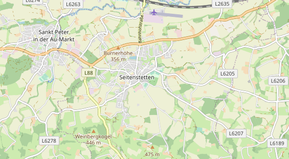 Destinazione dell'escursione sulla carta