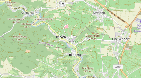 Destinazione dell'escursione sulla carta