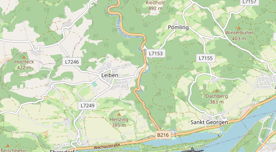 Destinazione dell'escursione sulla carta