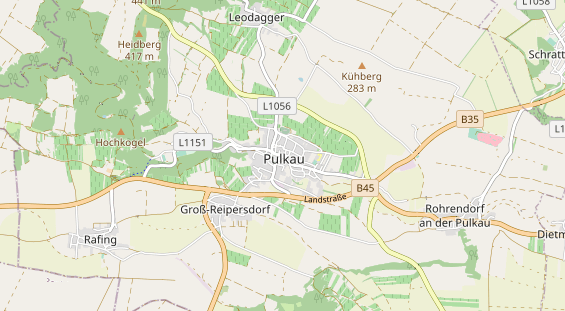 Excursiebestemming op kaart