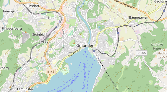 Destinazione dell'escursione sulla carta