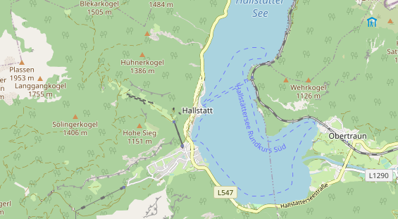 Destination d'excursion sur la carte