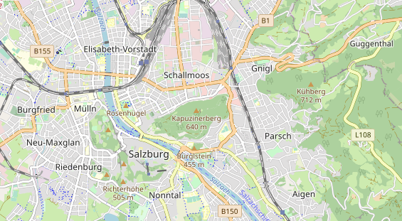 Excursiebestemming op kaart