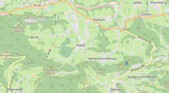 Excursiebestemming op kaart