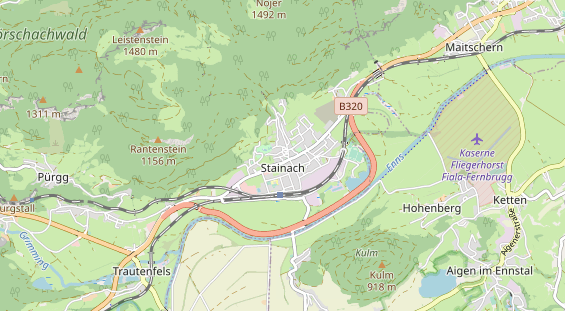 Destinazione dell'escursione sulla carta