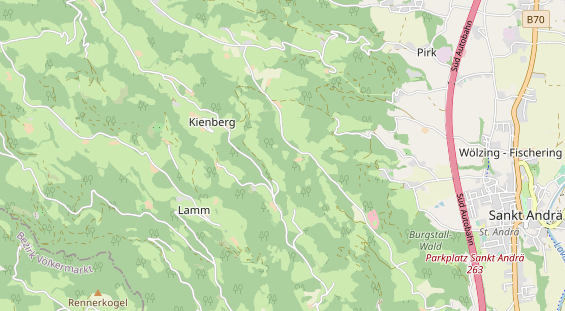 Excursiebestemming op kaart