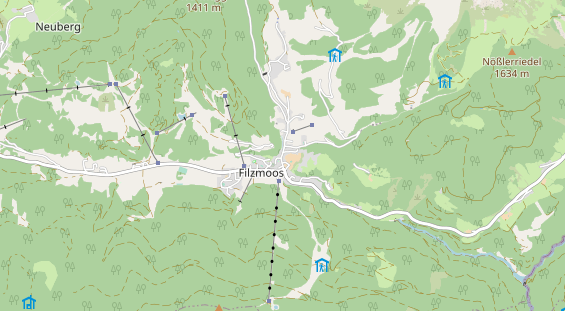 Destinazione dell'escursione sulla carta