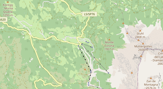 Excursiebestemming op kaart