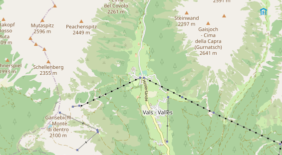 Excursiebestemming op kaart