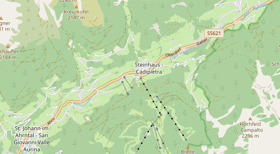 Excursiebestemming op kaart