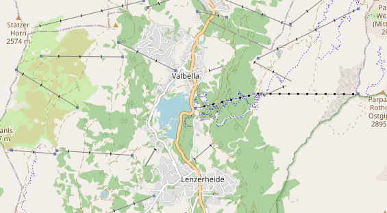 Excursiebestemming op kaart