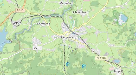 Destinazione dell'escursione sulla carta