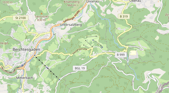 Destinazione dell'escursione sulla carta