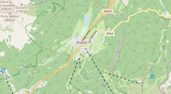 Destinazione dell'escursione sulla carta