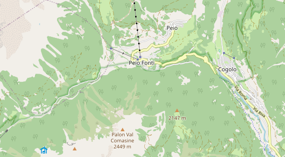 Excursiebestemming op kaart