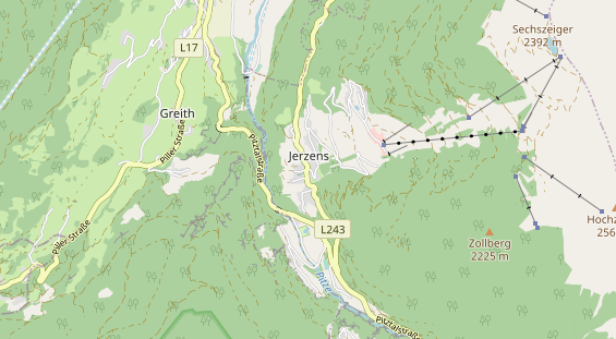 Destination d'excursion sur la carte