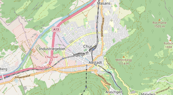 Destinazione dell'escursione sulla carta