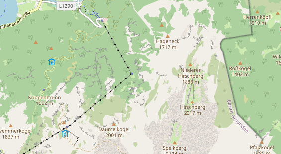 Excursiebestemming op kaart