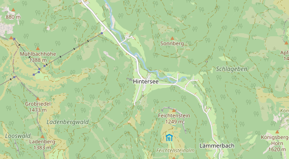 Excursiebestemming op kaart