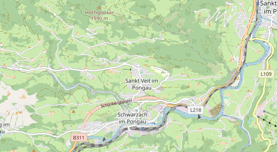 Destinazione dell'escursione sulla carta