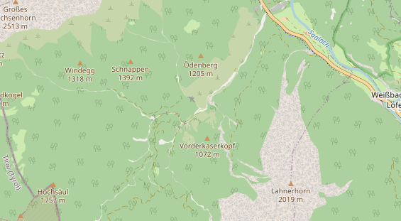 Excursiebestemming op kaart