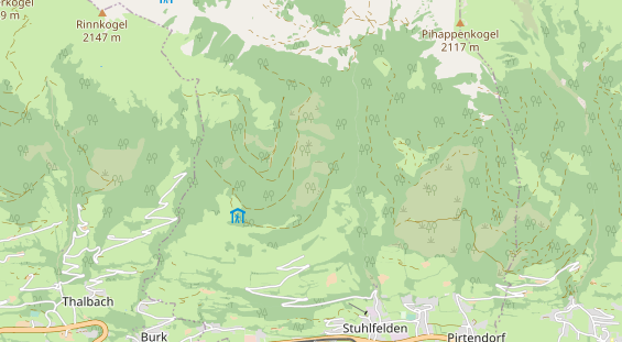 Destination d'excursion sur la carte