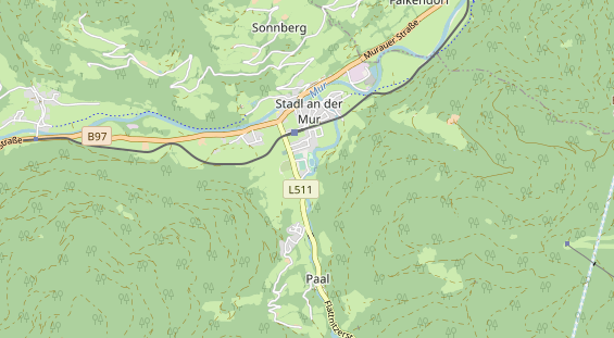 Destinazione dell'escursione sulla carta