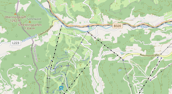 Destination d'excursion sur la carte