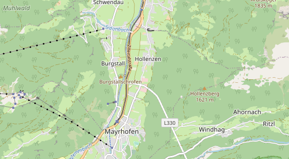 Destination d'excursion sur la carte