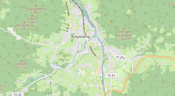 Destinazione dell'escursione sulla carta