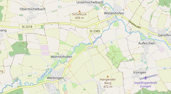 Destination d'excursion sur la carte