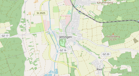 Excursiebestemming op kaart