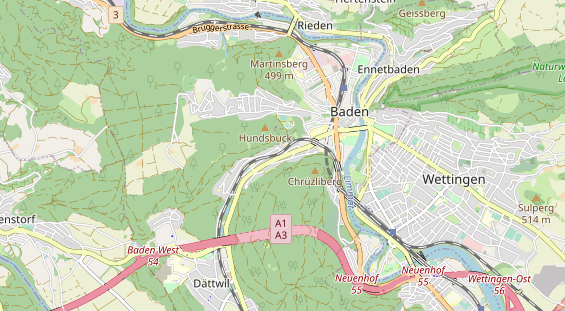 Excursiebestemming op kaart