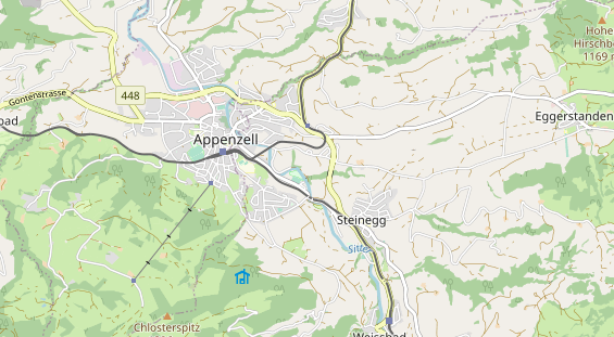 Excursiebestemming op kaart