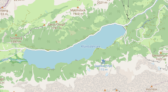 Excursiebestemming op kaart