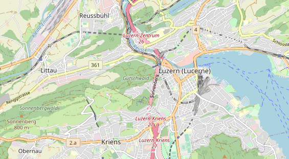 Excursiebestemming op kaart