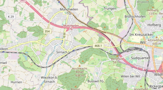 Destinazione dell'escursione sulla carta