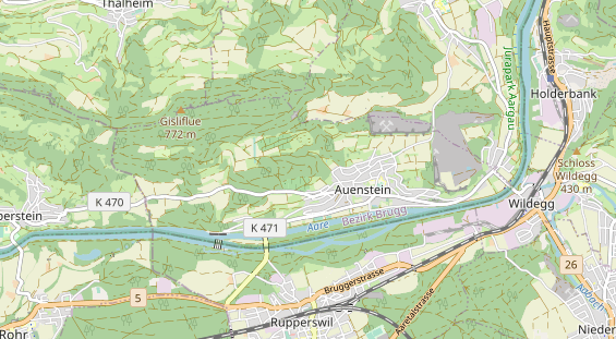 Excursiebestemming op kaart