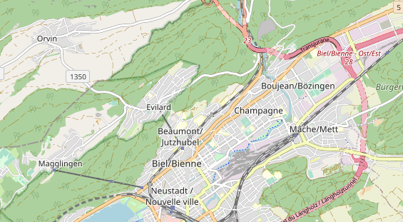 Excursiebestemming op kaart