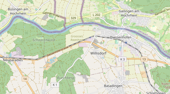 Destinazione dell'escursione sulla carta