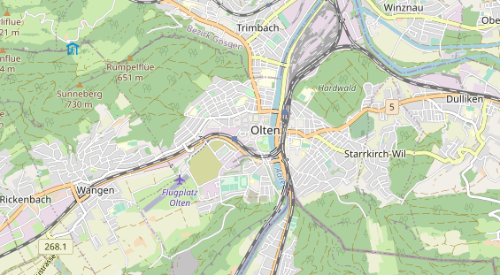 Destinazione dell'escursione sulla carta