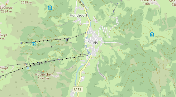 Destination d'excursion sur la carte