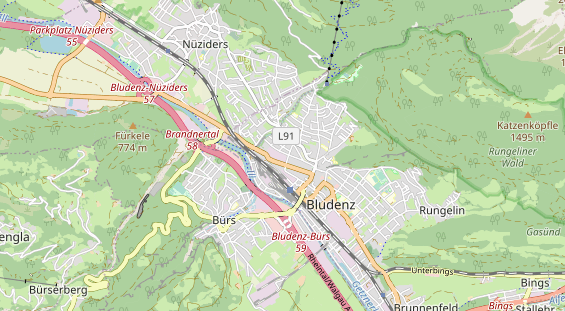 Destination d'excursion sur la carte