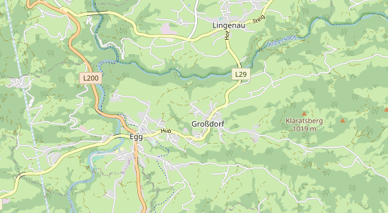 Excursiebestemming op kaart