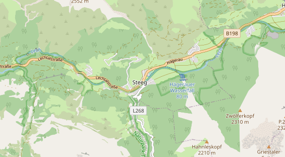 Destination d'excursion sur la carte