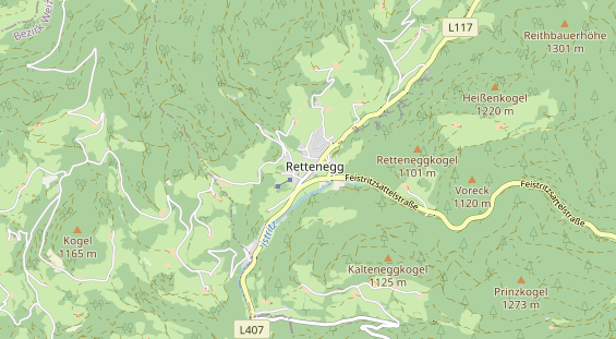 Destinazione dell'escursione sulla carta