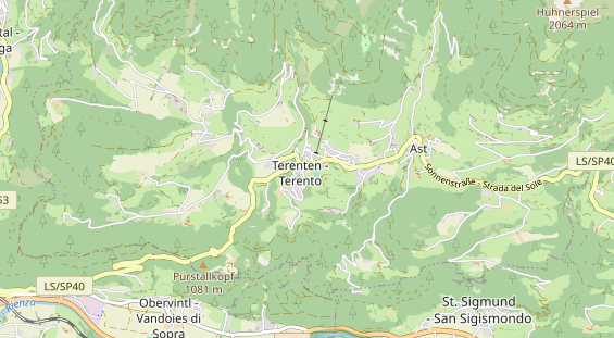 Excursiebestemming op kaart