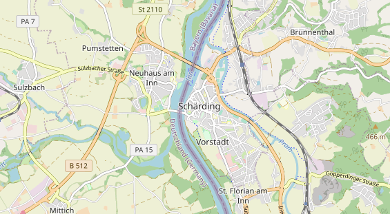 Excursiebestemming op kaart